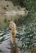 Anders Zorn huttrande flicka oil on canvas